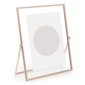 Ensemble de 2 cadres photo flottants en métal doré pour décoration moderne de la maison, cadres autoportants en verre pour photos et œuvres d'art - Product Image 2