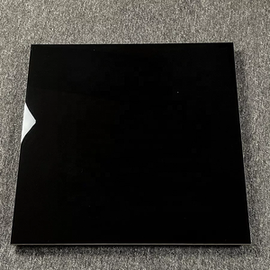 Azulejos de porcelana de mármol negro pulido, diseño de porcelana negra, azulejo de suelo de 600x600 de Foshan, supersuelo negro de 600x600mm - Product Image 2