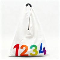 Bolsa de Mano Grande de Lona de Algodón Reciclable y Ecológica, Personalizable con Impresión a Todo Color, Asa Larga, Reutilizable, OEM/ODM