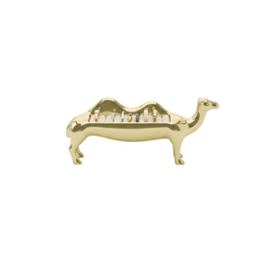 Soporte de Lujo para Anillos con Forma de Jirafa Dorada y Organizador de Joyas, Elegante Soporte para Anillos con Forma de Animal y Exhibidor de Terciopelo para el Hogar - Product Image 3
