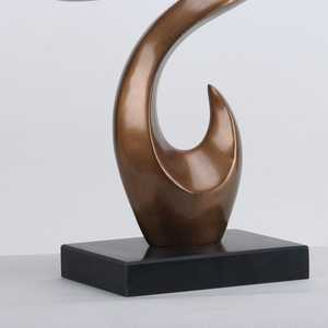 L 75 x B 14 x H 34 cm Abstract Sculpture Artistic Tabletop <b>Decor</b> for Living Room Irregular Shape Handmade Design - Product Image 2