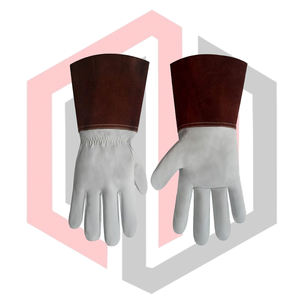 Gants de travail en cuir de vachette, gants de soudage Tig Mig, résistants à la chaleur, protection contre le feu, anti-vibrations, antistatiques - Product Image 5