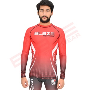 Camiseta de Protección Solar de Manga Regular con Estampado Personalizado para Hombre y Mujer, Diseña Tu Propia Camiseta de Rashguard de MMA, Camisetas Formales de Lana Peinada - Product Image 2