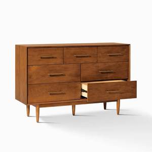 Modern Adjustable <b>Chest</b> of Drawers Solid Teak <b>Wood</b> High Quality Brown Finish 6 Drawers for Indoor Use - Product Image 3