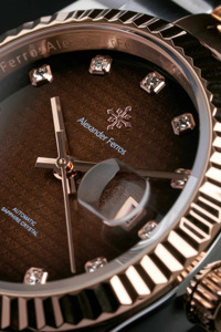 ปุ่มกดแบบซ่อน ตัวล็อคสแตนเลสทรงกลม Alexander Ferros 8192D/08 คริสตัลแซฟไฟร์ กันน้ำได้ 50 เมตร แฟชั่น - Product Image 5