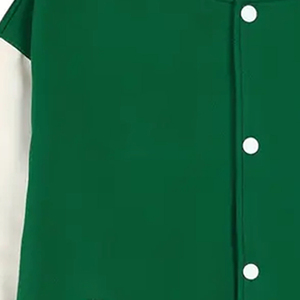 Dark Green Varsity <b>Jacket</b> <b>Men</b> Letter Embroidery Streetwear Bomber <b>Jacket</b> <b>White</b> Sleeve Loose Fit Sporty Baseball Uniform - Product Image 6