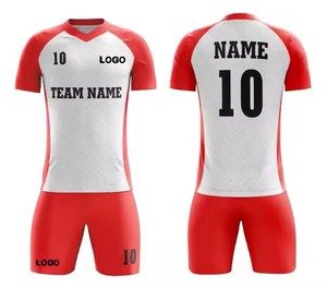 Wholesale Latest Style 100% Polyester Soccer Uniform Set UV Protection Customizable Team Name Adult Men High Winter Summer - Product Image 6