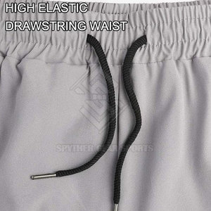 Loose Fit Elastic Waist Solid Casual Men Double <b>Layer</b> Shorts Customized Plus Size Eco-Friendly Quick Dry Breathable - Product Image 4