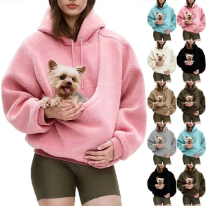 Sudadera con Capucha Extra Grande para Mujer, con Bolsillo Tipo Canguro, Color Sólido, Sudadera de Invierno, Largo Regular, Diseño con Capucha y Manga Larga - Product Image 1