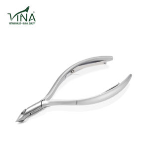 Pinza de cutícula de acero inoxidable gris Vina de alta calidad, doble resorte suave, movimiento que garantiza resultados de corte limpios y precisos - Product Image 4