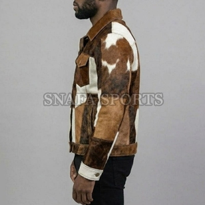 Unique Style 2026 Top Selling Wholesale Genuine <b>Leather</b> <b>Jacket</b> New Arrival Hair on <b>Leather</b> <b>Jackets</b> With Custom Packing - Product Image 5