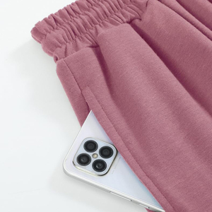 Shorts décontractés pour femmes, légers, taille haute, de haute qualité, imprimés par transfert thermique, avec service OEM – Tendance actuelle - Product Image 5