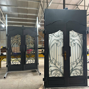 Portes en acier de haute qualité, portes intérieures et extérieures en fer forgé, portes d'entrée avec style français, finition personnalisée durable - Product Image 6