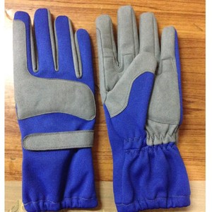 Gants de course à doigts entiers bleus et blancs antidérapants avec fermeture à cordon unisexe pour activités de plein air - Product Image 2
