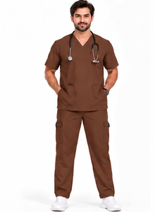 Ensemble de 3 pièces de tenues médicales pour infirmières, médecins, personnel pharmaceutique, uniforme respirant, doux et extensible avec veste assortie, unisexe - Product Image 5