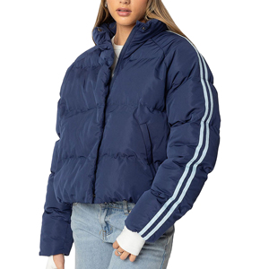 Veste d'hiver écologique en tissu épais matelassé, grande taille, respirante, imperméable et chaude pour femmes, col montant - Product Image 4
