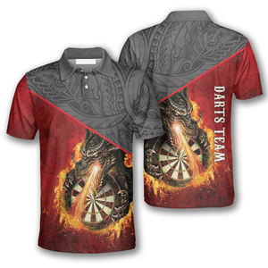 Camisetas Polo Personalizadas Darts Masters, Camiseta Polo con Diseño de Bandera Americana, Camiseta de Entrenamiento, Camiseta Polo para Hombre - Product Image 1