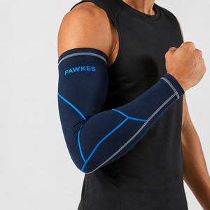Fawkes Cycling <b>Compression</b> <b>Arm</b> <b>Sleeve</b> Black Red Anti-Uv Unisex Adult Quick Dry Breathable Spandex/Polyester Customization Cheap - Product Image 6