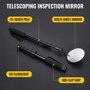 Espejo <span class=keywords><strong>de</strong></span> Inspección Portátil para Debajo del Vehículo y Techo WD-MI, Espejo <span class=keywords><strong>de</strong></span> <span class=keywords><strong>Seguridad</strong></span> con Mango Extensible <span class=keywords><strong>de</strong></span> 45-160 cm - Product Image 5