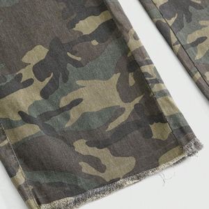 Pantalones Vaqueros Cargo de Camuflaje Personalizados para Mujer, Cintura Alta, Pierna Ancha, Estilo Urbano, Fabricante Mayorista OEM ODM - Product Image 4