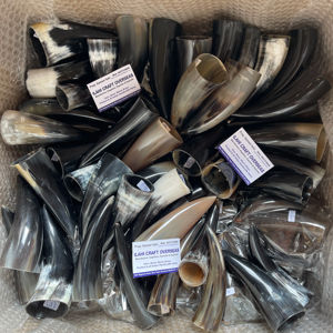 Paire de cornes de bison polies pour décoration murale, design Art Déco écologique, grandes tailles 10 et 18 pouces, pour mariage, anniversaire, Nouvel An, nouveauté - Product Image 1