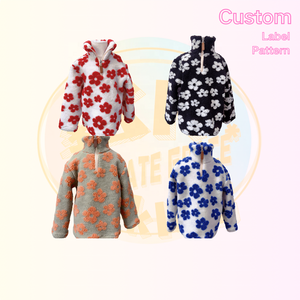 KERUI, chaqueta de invierno para niños, ropa peluda con cremallera 1/4, abrigos para niños y niñas, ropa de invierno para niños, chaqueta - Product Image 1
