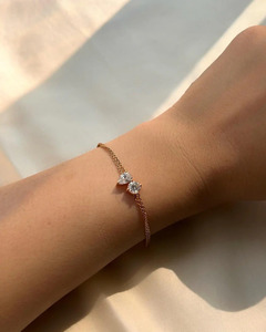 สร้อยข้อมือหินโรสโกลด์สองก้อนสำหรับใส่ในห้องปฏิบัติการ - Product Image 1