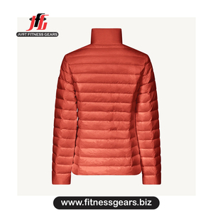 Veste matelassée blanche, veste matelassée à col montant, doudoune d'hiver pour femme, fermeture éclair, doudoune blanche d'hiver - Product Image 3