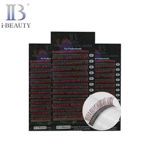 Extensiones de pestañas i-BEAUTY - Pestañas con brillo metálico (Rojo) ibeauty Corea del Sur Pestañas brillantes hechas a mano - Product Image 1