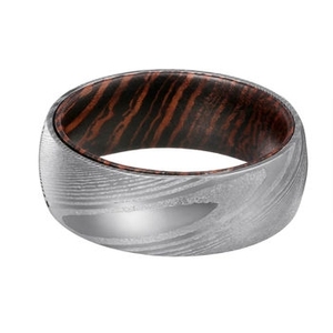 Anillo de Acero de Damasco para Hombre, Diseño Único con Patrón de Madera, Forjado a Mano, Resistente, Venta al Por Mayor de Fábrica - Product Image 4