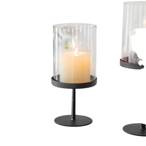 Gold Metal <b>Lantern</b> Candle Holder with Clear Glass Panel and Heat Resistant Design for Home Decoration Candle Holder - Product Image 6