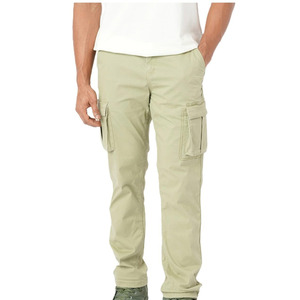Pantalones Cargo para Hombre, 100% Algodón, Múltiples Bolsillos, Estilo Casual, Cintura Media, Cierre de Botones, Ropa de Otoño, Alta Calidad - Product Image 1