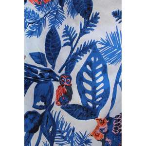 Vestido Kaftan de Algodón Estampado Jaipuri Hecho a Mano con Cuello Alto y Estampado Floral Corto, Top para Dormir, Cubre Traje de Baño para Playa, Tallas Grandes - Product Image 4