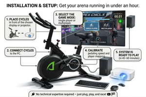 Eshark Multiplayer Cycling Game System Commercial Arcade Fitness Bike - Product Image 5