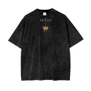 Camiseta de Algodón Oversize con Diseño Estampado para Hombre, Manga Corta, Cuello Redondo, Patrón de Letras Impresas, Estilo Casual - Product Image 2