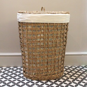 Oval seagrass <b>basket</b> with open <b>square</b> weave Handmade <b>Storage</b> <b>Basket</b> Wholesale eco-friendly Made in Vietnam - Product Image 3