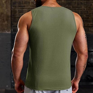 Usine en gros personnalisé hommes Gym débardeurs respirant séchage rapide été extérieur tricoté sublimé Singulet Offre Spéciale vêtements - Product Image 4
