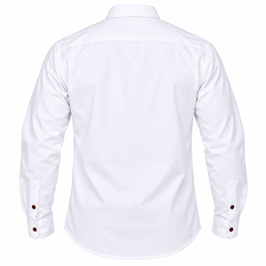 IOTA <b>White</b> Button-Up <b>Shirt</b> with Crest <b>Men's</b> <b>Long</b> <b>Sleeve</b> Collared Greek Fraternity Dress <b>Shirt</b> Brotherhood Formal Business Casual - Product Image 4