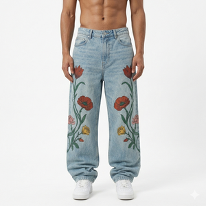 Hot Selling 13 Oz Solid Spring Denim <b>Jeans</b> Men Heavyweight Raw Durable Selvedge Style Streetwear Custom OEM ODM Wholesale - Product Image 2