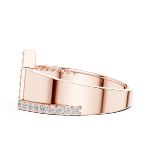 Anillo de Diamantes Cultivados en Laboratorio HORIZON para Hombre, Oro Rosa de 18 Quilates con Baño de Rodio, Certificado, para Boda, Compromiso, Uso Diario y de Oficina - Product Image 3