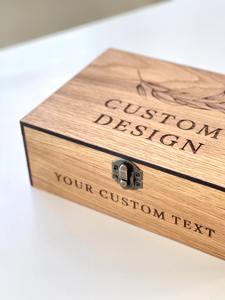 Caja de Madera Grabada con Láser Personalizada para Exportación Global, Caja de Madera Moderna Grabada con Láser, Caja de Joyería, Caja de Almacenamiento, Estuche de Regalo al por Mayor - Product Image 3