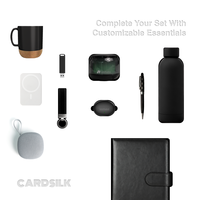 Ensemble cadeau d'entreprise CARDSILK, ensemble cadeau de carnet en cuir PU avec couverture de stylo, planificateur multifonctionnel pour le bureau d'entreprise, l'école, personnalisé