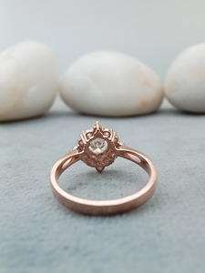 Solid 10K Yellow <b>Gold</b> Engagement <b>Ring</b> with 2.5 CT White Moissanite Wedding Set for Parties-Fine Jewelry Gift Idea - Product Image 2