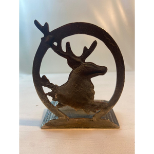 Reindeer Design Christmas <b>Stocking</b> <b>Holder</b> For Mantle Metal Ornate Religious <b>Stocking</b> Hanger Decorative Holiday Mantel Home - Product Image 2