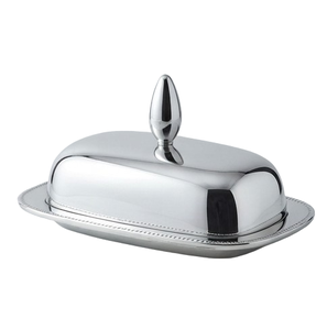 Plateau à beurre artisanal poli miroir avec couvercle, design vintage rectangulaire, en métal, pour la cuisine ou la table - Product Image 2