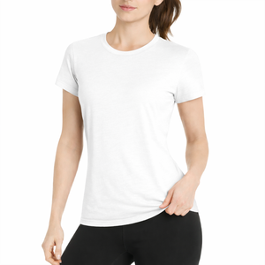 T-shirt unisexe 100% coton OEM |   Col à nœud papillon coupe ajustée, col rond, manches courtes |   T-shirt décontracté d'été uni |   Vente en gros - Product Image 4