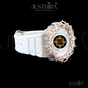 Reloj de Pulsera Thorn Bezel Classic con Diamantes de Moissanita y Cuarzo, de Acero Inoxidable, Estilo Casual y de Negocios para Hombre, Disponible para la Venta - Product Image 3