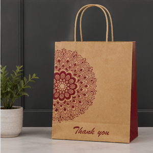 Custom Printed Kraft Paper Shopping <b>Bags</b> with Handles Eco Friendly Gift <b>Packaging</b> <b>Bags</b> for Retail Boutique Party - Product Image 1