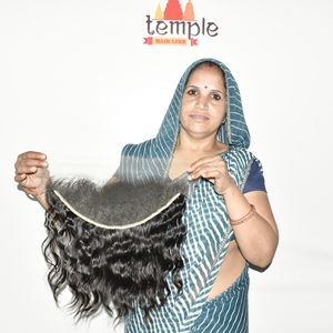 ผมต่ออินเดียแท้ 13*6 HD Frontal แบบธรรมชาติ ลอนลึก ผลิตด้วยเครื่องจักร ทอสองชั้น ไม่ผ่านการย้อมสี ไม่มีสารเคมี  ทำจากผมมนุษย์ - Product Image 2