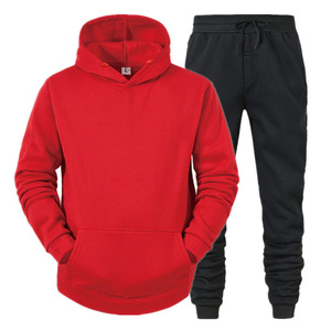 Unisex Black Cotton Tracksuit Hoodie and Pant Set Full Length Regular Fit Solid Color Casual Autumn Wear with Drawstring Closure - Product Image 6